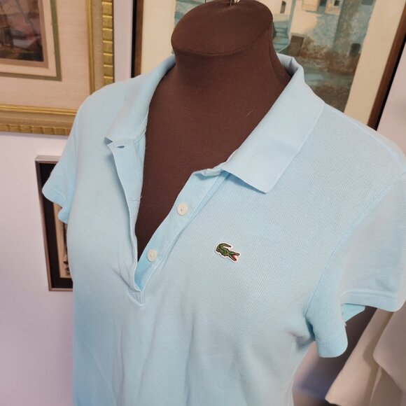 Lacoste of France Blue Short Sleeved Polo Shirt Size 46 - Picture 5 of 6